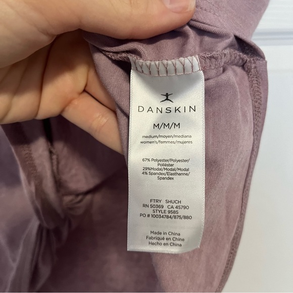 NWT Danskin size medium women’s twist front tee mauve purple - Picture 5 of 9